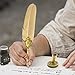Baroque Royal Calligraphy Feather Quill Pen and Ink Set for Beginners (11-Piece Set) | Antique Dip Pen, 7 Gold Nibs, 25ml Ink, Pen Rest and Luxury Gift Box | Best Hand Lettering Gift for Men and Women