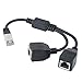 RJ45 Network Splitter Adapter Cable, Coursin RJ45 1 Male to 2 Female Socket Port LAN Ethernet Network Splitter Y Adapter Cable Compatible Cat5, Cat5e, Cat6, Cat7