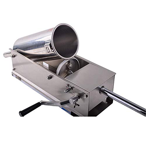 HXCSSK2 Wurstfüller 15 Lbs / 7 L Horizontale Wurstfüllhorn 2 Geschwindigkeit Edelstahl Wursthersteller mit 4 Füllstutzen… – Bild 5