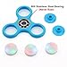 Fidget Hand Finger Spinner, Accmor EDC Toys with Battery Replaceable LED Lights Helps Stress Reducer Relieves ADHD Anxiety for Kids & Adults-White