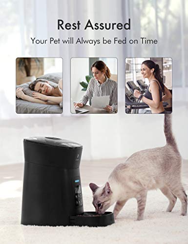 PETLIBRO Automatic Cat Feeder, 4L Auto Pet Dry Food Dispenser with Clog-Free Design, Low Food LED Indication, 0-50… - Image 7