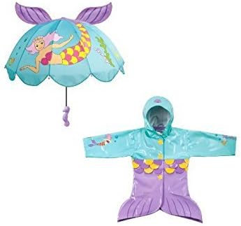 Kidorable Mermaid Raincoat and Umbrella Set (6/6X)