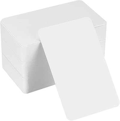 Tomoyuki 150 Pcs Blank Kraft Cards 3.46 x 2.04 inch White Writable Paper Cards