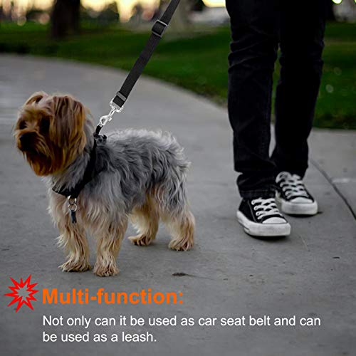 BWOGUE 2 Packs Dog Cat Safety Seat Belt Strap Car Headrest Restraint Adjustable Nylon Fabric Dog Restraints Vehicle… - Image 8