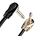 Getaria Guitar Patch Cables Right Angle 1/4 Instrument Cables for Guitar Effect Pedals-(2.36 inch,6cm)