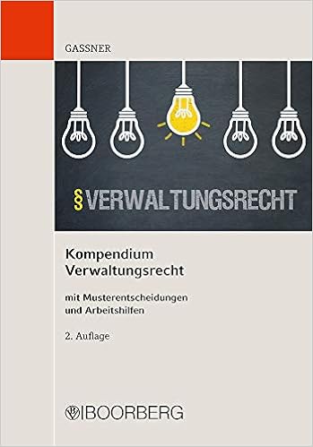 Kompendium Verwaltungsrecht Mit Musterentscheidungen Und Arbeitshilfen Amazon De Gassner Kathi Bucher