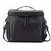 F40C4TMP Lunch Cooler Bag, 9L (10 Cans) Insulated Lunch Bag for Men Work, Black Lunch Box Heavy Duty with Shoulder Strap, Soft Small Cooler Freezable for Women