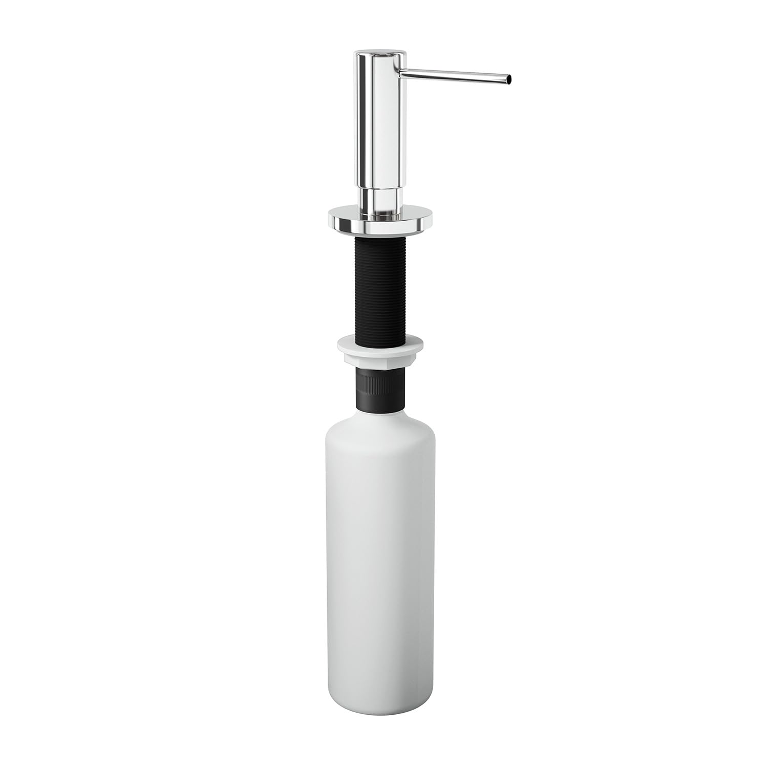 InSinkErator Built-in Kitchen Soap Dispenser - Refillable, Pump-Action Hand or Dish Washing Up Liquid Dispenser - 300 ml Tank - Chrome
