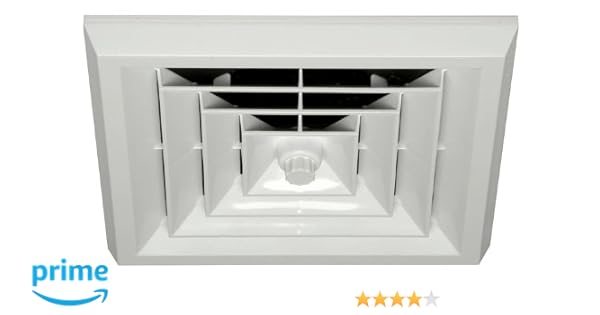 Quick Connect Ht Grb S1 Square Ceiling Diffuser And 8 7 And 6 Inch Reducing Boot White