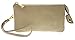 PROYA Collection Classic Soft-Leather Mini All-in-one Wristlet Organizer Wallet (Beige)