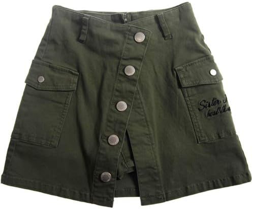 Amazon Co Jp Sister Jenni シスタージェニィ 130 160cm フロントボタンスカート風ショーパン カーキ 130cm 16 カーキ 服 ファッション小物