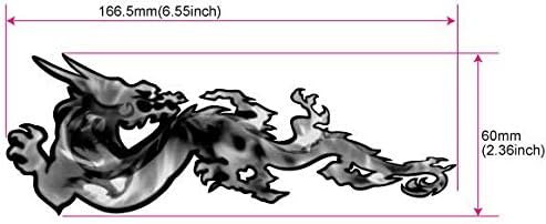 Inlay Sticker for Guitars & Bass - Real Fire Series - Dragon, RF-228DG, Red/Orange - Image 5