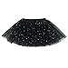 Buenos Ninos Girl's 3 Layers Sequin Ballet Skirt with Sparkling Stars Dress-up Tutu