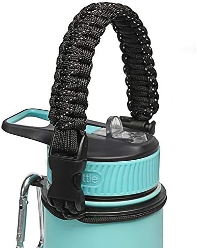 Paracord Handle for Hydro Flask,Survival Strap with Security Ring for Simple Modern and Other Wide Mouth Water Bottles.