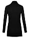 Because I Love You Women Open Front Long Sleeve Collar Classic Knit Cardigan