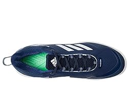adidas Men's Icon 7 Baseball Shoe, White/Team Navy