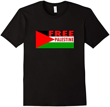 Mens Freedom For Palestine In Palestinian Flag- Palestine T-Shirt Medium Black
