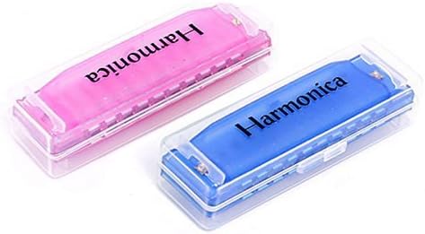 Milysa Harmonica - Popular Kids Clearly Colorful Translucent Interesting 1 Pack of 2 (Blue + Pink)
