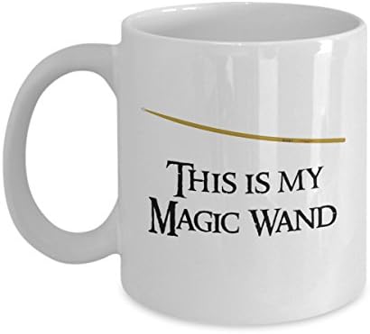Drumstick Mug - This Is My Magic Wand - Gift for Drummers - Drum Sticks - 11 oz white coffee tea cup
