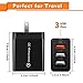Quick Charge 3.0 USB Wall Charger, USINFLY 2-Pack 30W 3 Ports (QC3.0X1+2.4AX2) Adapter Fast Charging Adaptive Plug Compatible with Samsung Galaxy S10 S9 S8 Plus S7 S6 Edge Note 9, LG, Kindle, Tablet