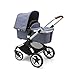 Bugaboo Fox Complete Full-Size Stroller, Blue Mélange - Fully-Loaded Foldable Stroller with Advanced Suspension and All-Terrain Wheels