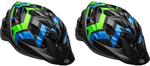 BELL Axle Youth Bike Helmet, Black/Force/Krypto Shifter (7073364) (Pack of 2)