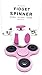 Pink Fidget Hand Spinner + Fidget Cube Combo Pack Bulk 2 PC Multiple Tri-Spinner Non 3D EDC Stress Desk Classroom Fidgeting Brain Focus Desk Finger Toy Quiet Reliever Autism Kids Adults Ceramic Relax