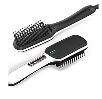 Amazon Com Ionic Hair Straightener Brush Quick Hair Styler Beard