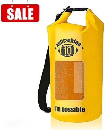10L/20L Dry Bag Sack, PVC Waterproof Dry Bag- Roll Top Dry Compression Sack for Kayaking, Boating, Camping
