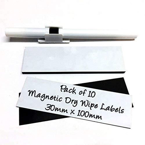 Buy TMS Dry Wipe Labels 30 x 100mm, 10 White with Dry