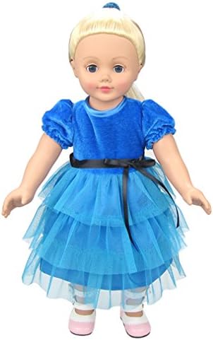 Highmall High Simulation Baby Doll's Clothes Dark Blue Dress for 14 - 16 inches Dolls