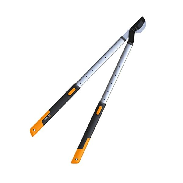 Fiskars SmartFit Bypass-Teleskop-Astschere für frisches Holz, Antihaftbeschichtet, Gehärteter Präzisionsstahl, Grifflänge: 66 bis 90 cm, Schwarz/Orange, L86, 1013564 – Bild 3