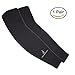 MACROCOOL Arm Sleeves, Korea Seamless Unisex UV protection Anti- Mosquito Cooling Cover for Men Women Youth Arm Warmers for Cycling Golf Baseball Basketball Driving Fishing Long Tattoo Cover S (BLACK)