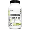 NutraBio Vitamin B-2 Riboflavin 100 mg 120 Vegetable Capsules