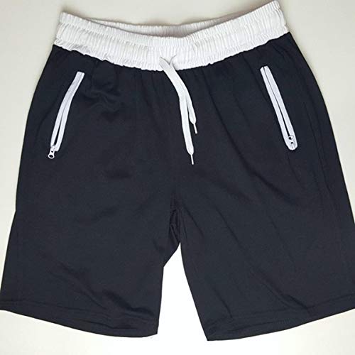 image for Voncheer Mens Elastic Waist Drawstring Summer Workout Shorts with Zipp