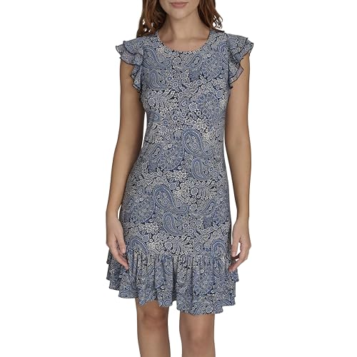 Tommy Hilfiger Women’s Dresses Shift Dress, French Blue Multi, 10