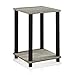 FURINNO Turn-N-Tube Haydn End Table, 1-Pack, French Oak Grey/Black primary