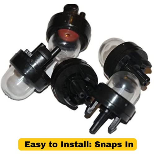 DRILAX 5 Pcs Petrol Snap in Primer Bulb Fuel Pump Kit for Stihl Ryobi Walbro Husqvarna Poulan Ryobi Homelite Toro Craftsman Blower Weedeater Trimmer 8Z060 Chainsaw Carburetor Sears, Echo, Troy Bilt