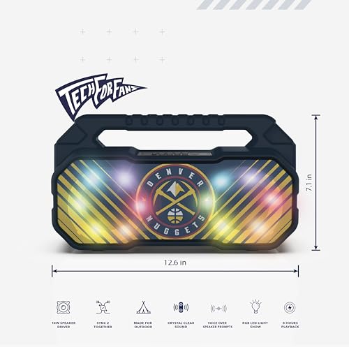 SOAR NBA WIRELESS BOOMBOX SPEAKER, DENVER NUGGETS