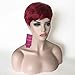 HOTKIS Human Hair Red Pixie Wig Short Pixie Wigs Red Pixie Cut Wig for Women (HS807-Light 99j)