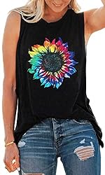 Sunflower Tank Tops Women Sunflower Graphic Tees