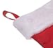 Plush Reindeer Christmas Stocking by Clever Creations | Embroidered Snowflake Design | Red and White Theme | Fur Cuff Detail | Soft Felted Material | Festive Holiday Décor | Measures 16