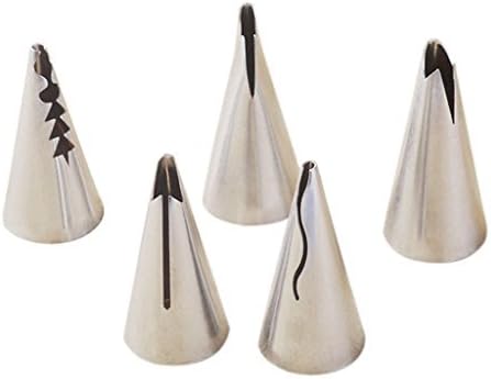 Set of 5pcs Russian Tulip Icing Piping Nozzles Tips Pastry Cake Decorating Baking Tools