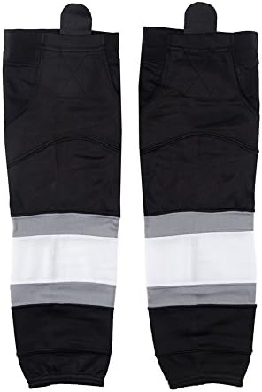 Hockey Socks Black, COLDINDOOR Boys Ice Hockey Socks Cool Dry Fit Senior Size Dark Black XXS