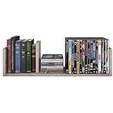 WALLNITURE Contemporary Design U Shape Floating Solid Wood Wall Shelf, Walnut