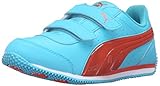 PUMA Kids Speed Light Up V PS Sneaker (Little Kid/Big Kid), Blue Atoll/Mandarine Red, 1.5 M US Little Kid