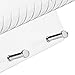 mDesign Mail Shelf, Letter Holder, Key Rack Organizer for Entryway, Kitchen - Wall Mount, Clear