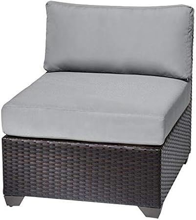 Amazon Com Bowery Hill Armless Patio Chair In Gray Garden Outdoor