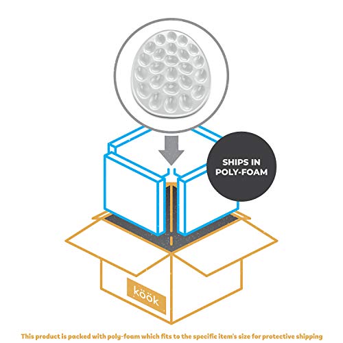 Kook Deviled Egg Platter Tray, Holds 24 Eggs, Sleek Ceramic Dish