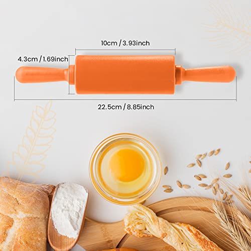 NUOMI Kids Rolling Pins for Baking Playdough 2 Pack NonStick Silicone